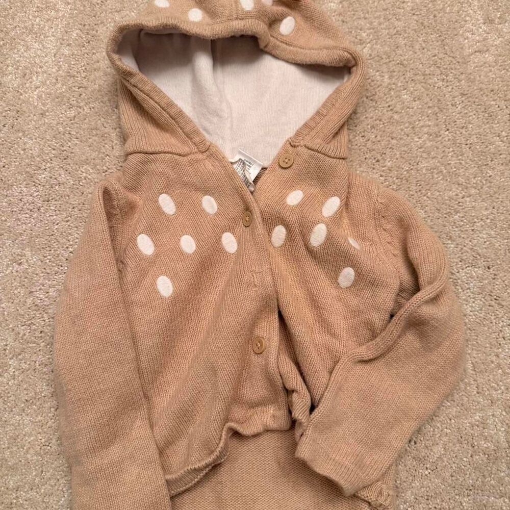 Unbranded Men's Tan and Cream Cardigan
